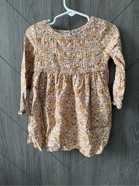 Cat & Jack Floral Smocked Long-Sleeve Toddler Dress